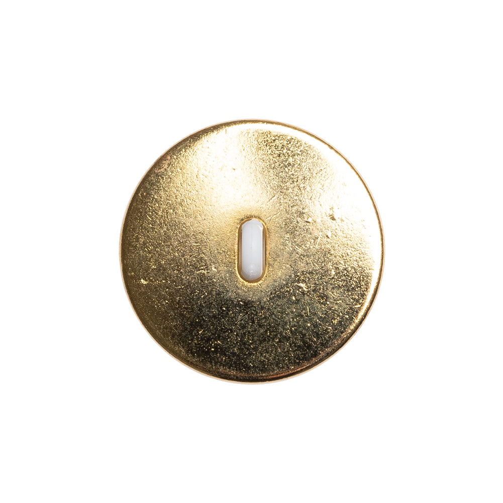 Domed Plastic Shank Back Button - White and Metallic Gold Faceted - 36L/23mm - Joann Fabrics