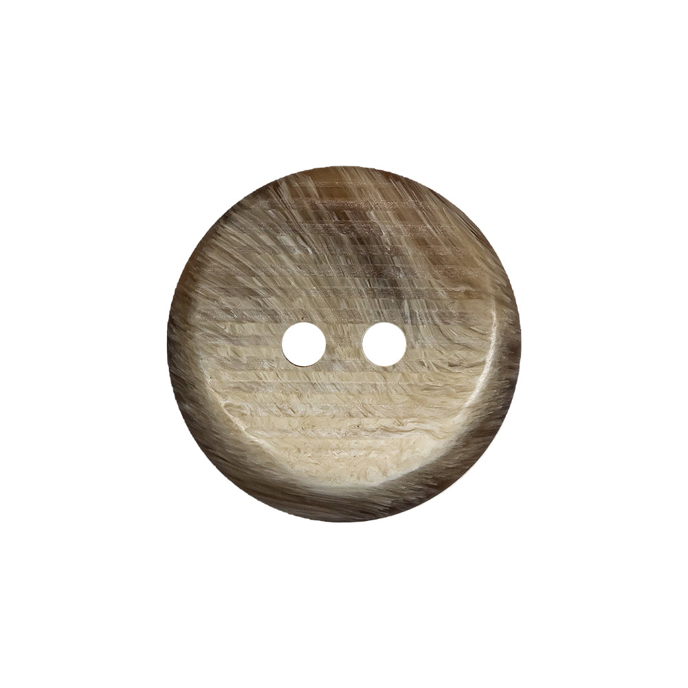 Brown and Putty Marbled 2-Hole Uneven Plastic Button with Ribbed Texture - 33L/21mm - Joann Fabrics