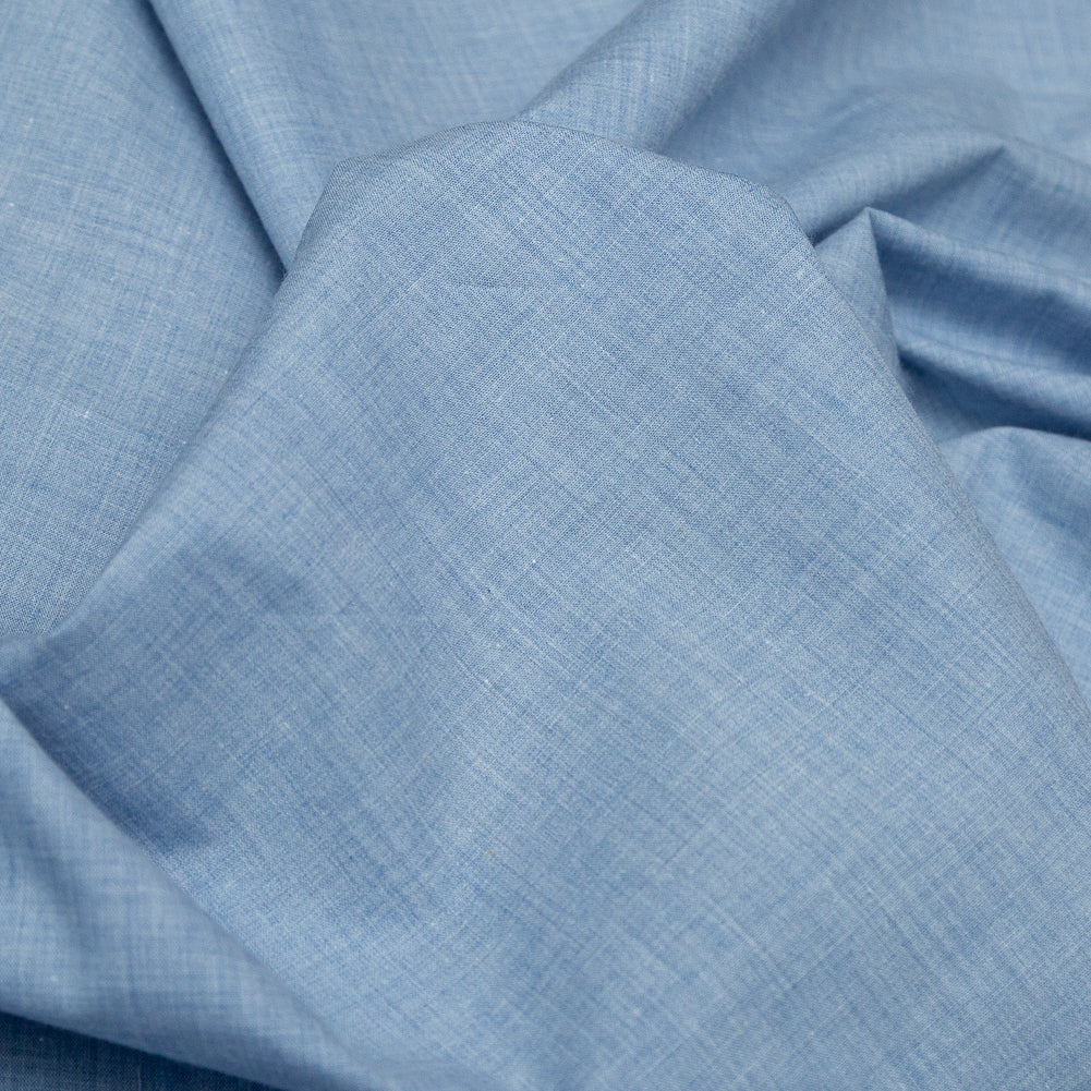Italian Heathered Blue Cotton Shirting - Joann Fabrics