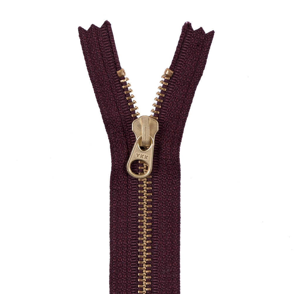 Metal Zipper with Gold Pull and Teeth 4.5