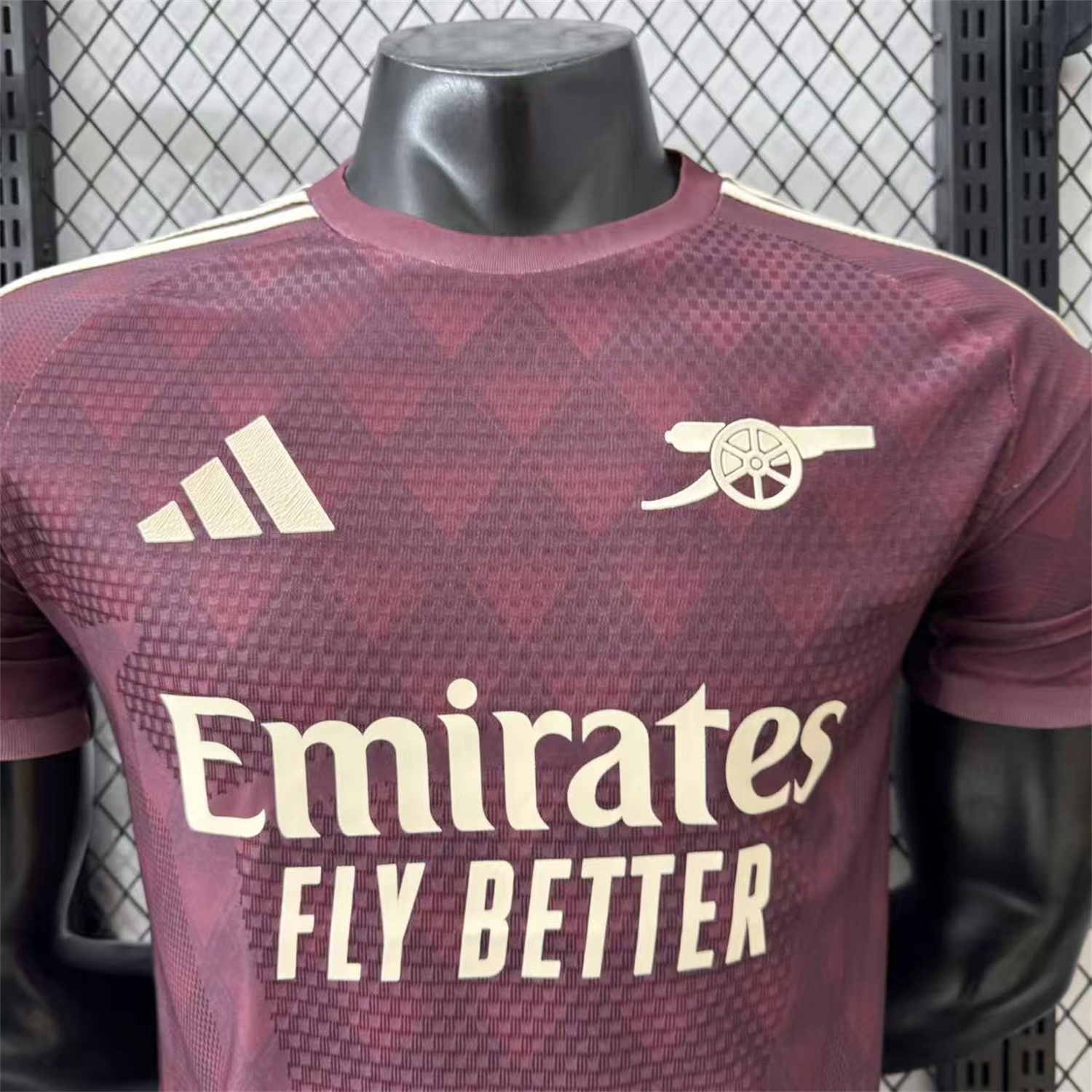 Arsenal 26-27 Yellow Sponsors Wine Red Special Jersey - Player Version - UnitedFutballJersey