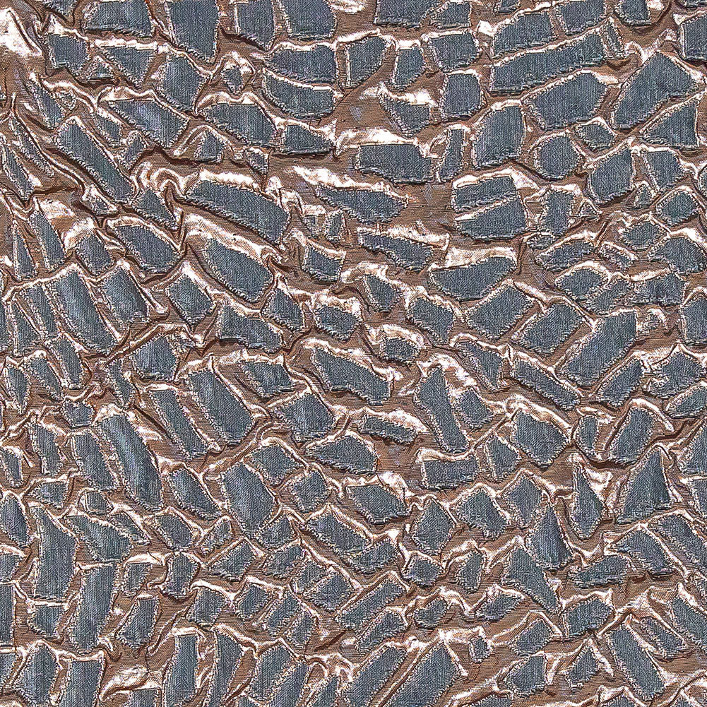 Metallic Rose Gold and Gunmetal Abstract Luxury Brocade - Joann Fabrics