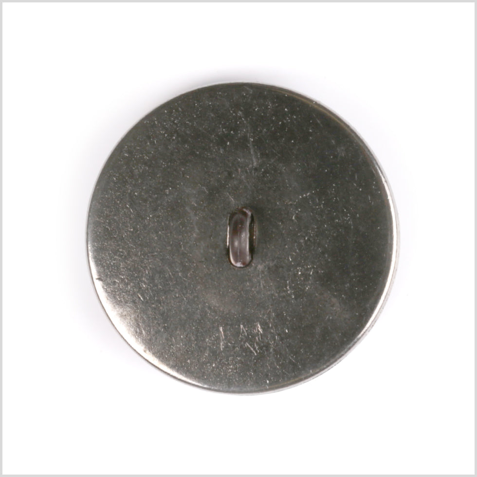 Shank Back Zamac Button - 44L/28mm - Black with Gunmetal Gray Metal Rim - Joann Fabrics