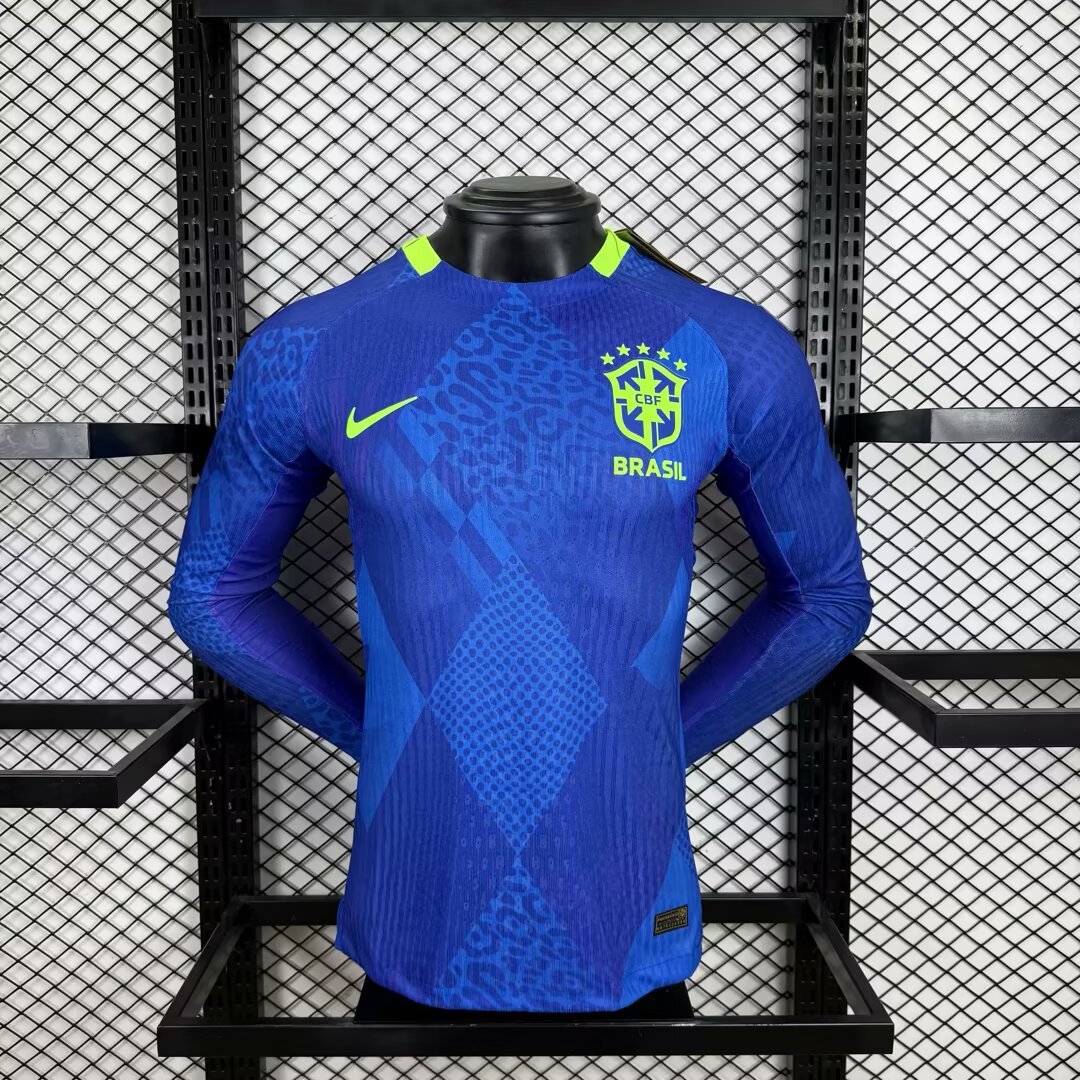 2025/2026 Long sleeves Player Version Brazil Away Football Jersey 1:1 Thai quality