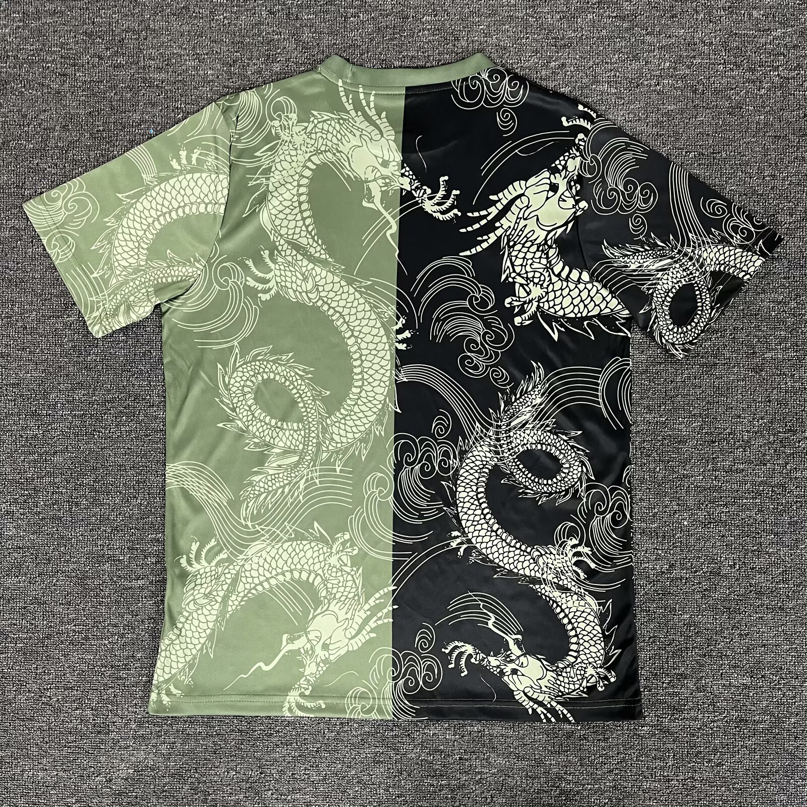 2025/2026 Real Madrid Dragon pattern Army green and Black Football Jersey 1:1 Thai Quality