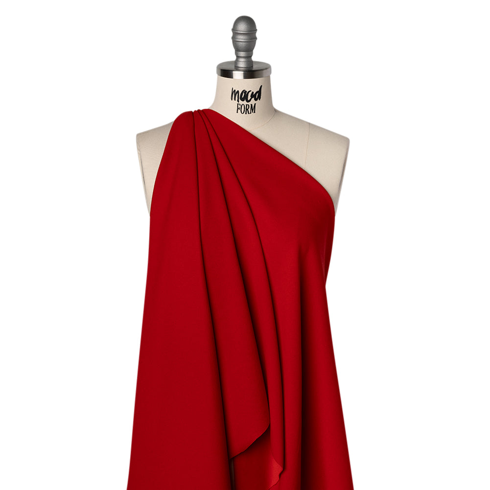 Stretch Polyester Crepe Double Knit - Red - Designer Deadstock - Joann Fabrics