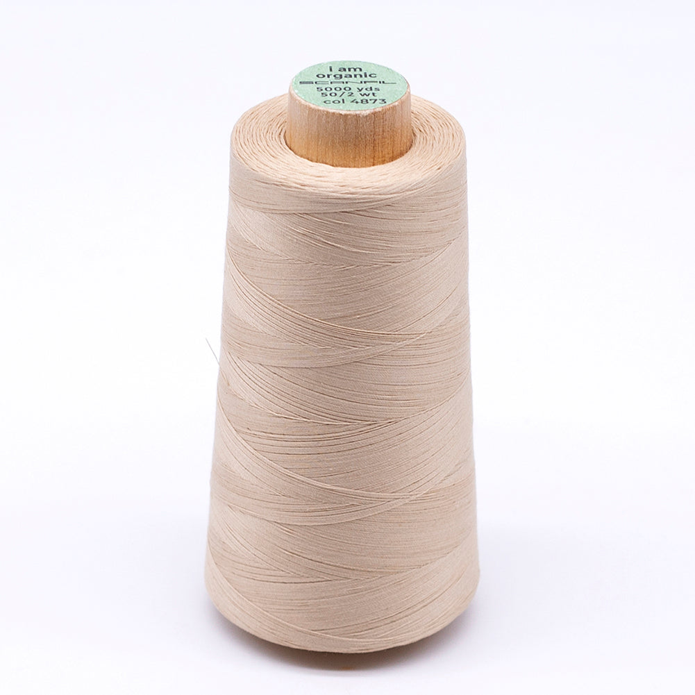 SCANFIL® 50wt Organic Pima Cotton Thread 5000 yd Cones - 4873 Ivory Cream - Joann Fabrics