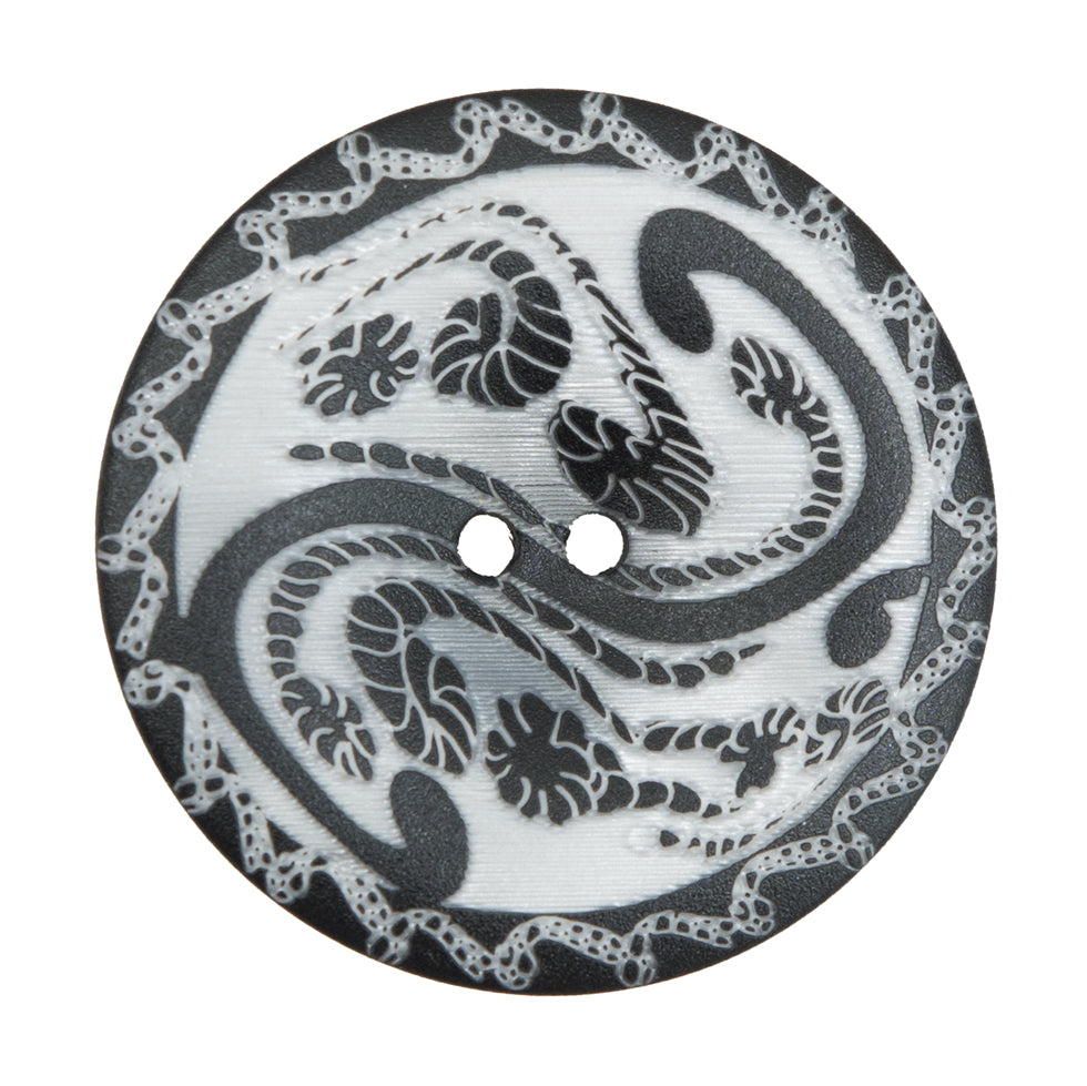 Black and White Swirl Plastic Button - 54L/34mm - Joann Fabrics