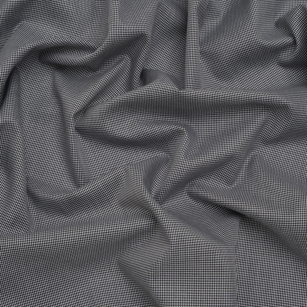 Cotton Twill Shirting - Black and White Tiny Houndstooth - Deadstock - Joann Fabrics