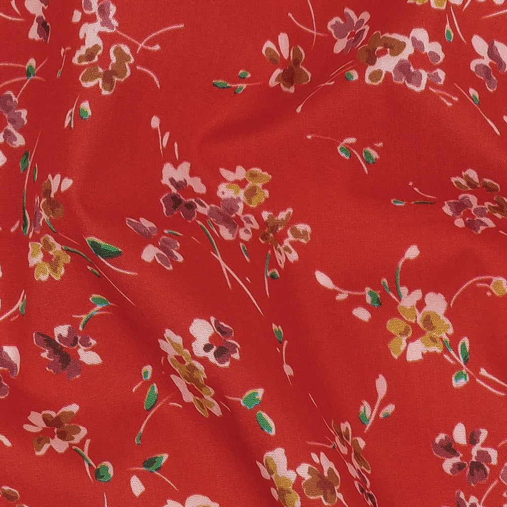 Cotton Poplin Print - Red Floral - Mood Exclusive Dear Ditsy - Joann Fabrics