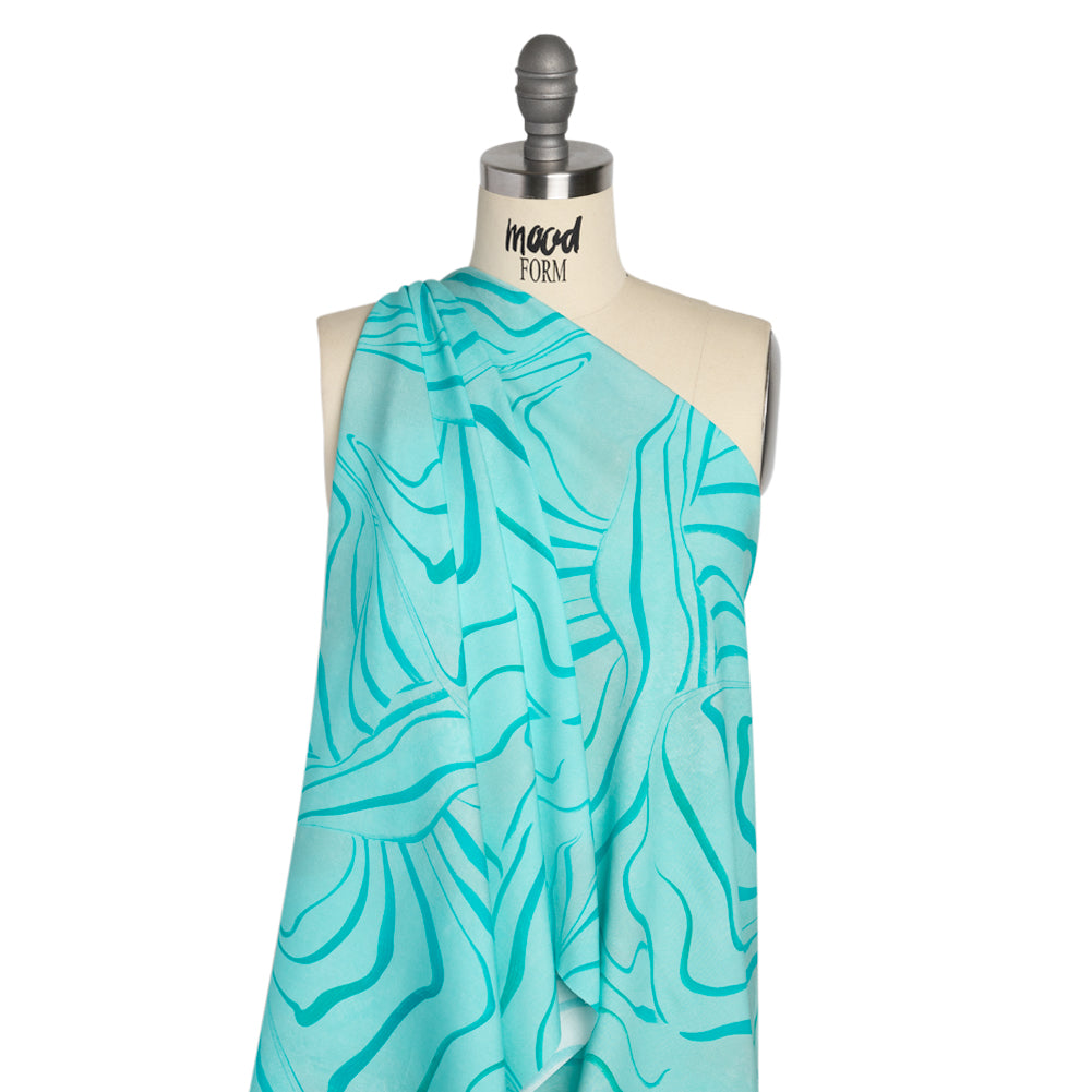 Mood Exclusive Aqua Water Works Stretch Sustainable Rayon Batiste - Joann Fabrics