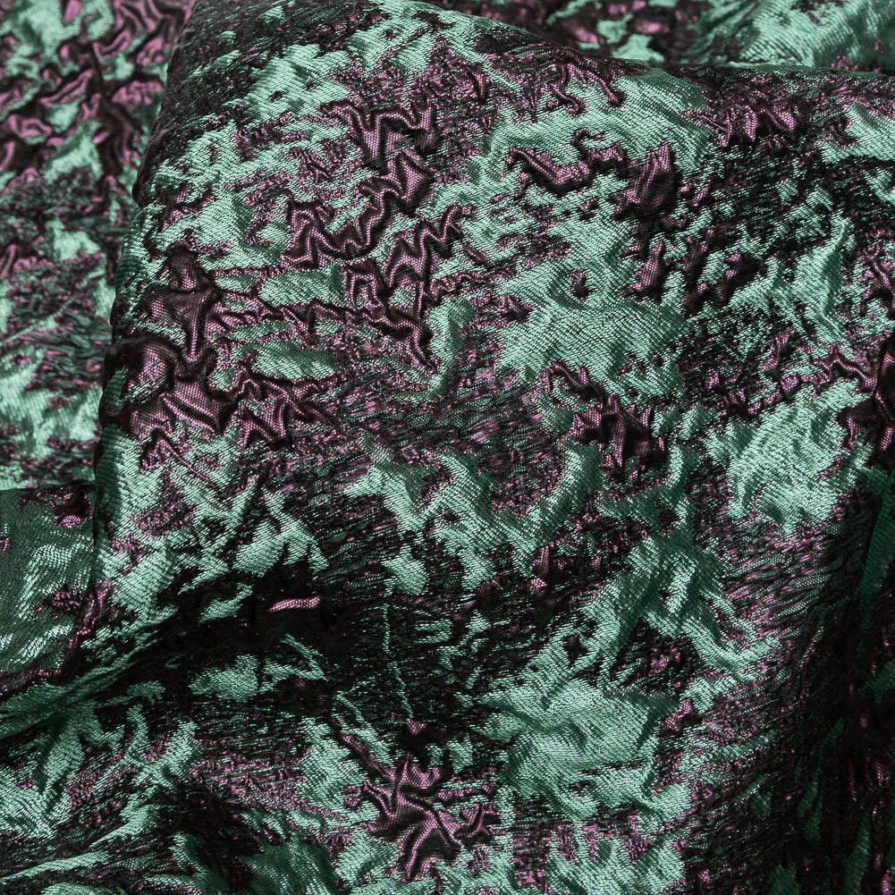 Sea Spray and Purple Luxury Abstract Metallic Brocade - Joann Fabrics