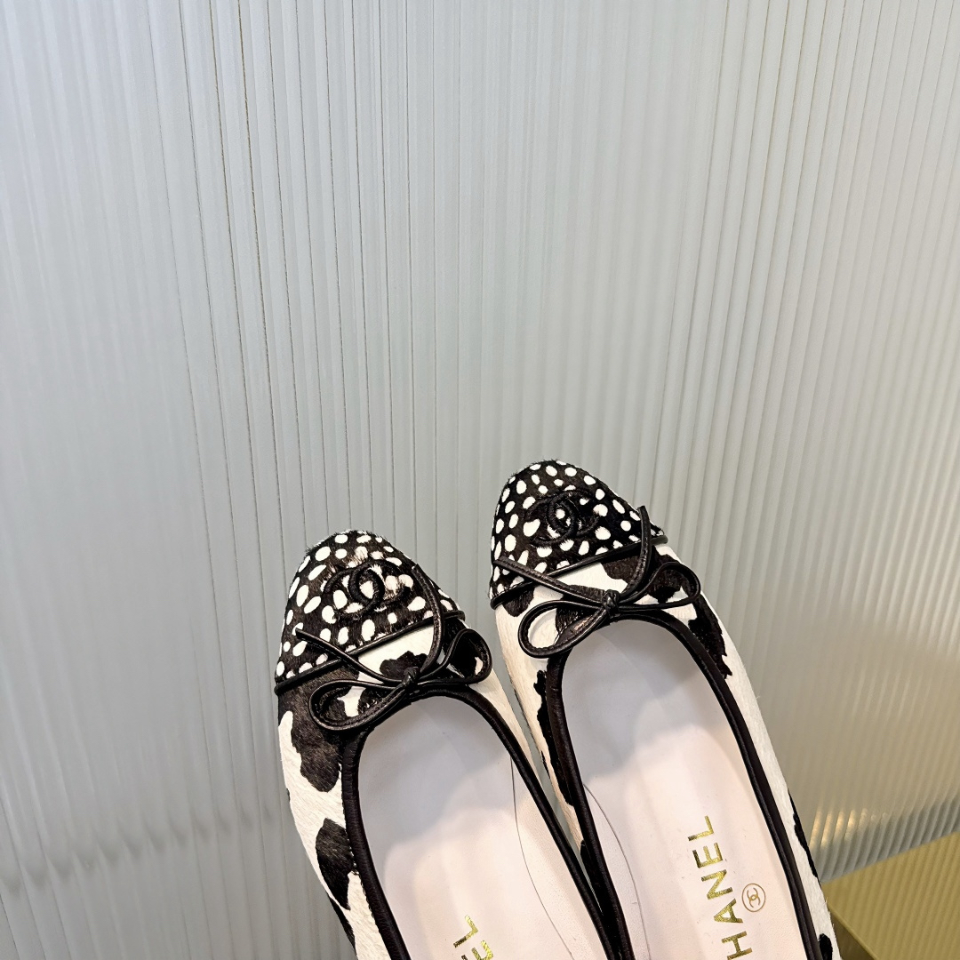 Chanel Classic Leopard-Print Calf Hair Ballet Flats