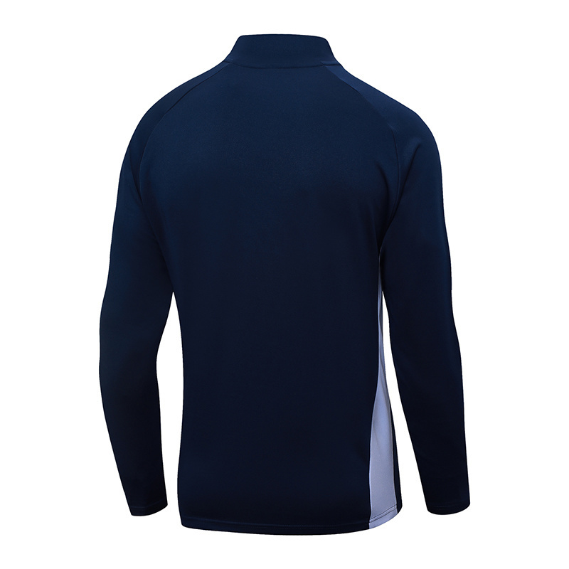 2025-2026 Real Madrid Retro Royal blue Half-Pull Training Suit Football Shirt 1:1 Thai Quality Set