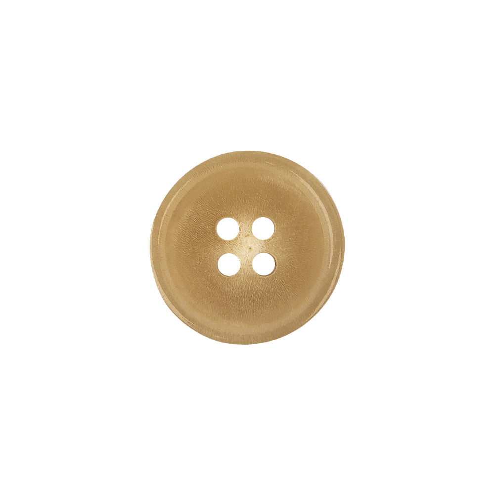 Horn 4-Hole Blazer Button - 24L/15mm - Beige Narrow Rim - Joann Fabrics