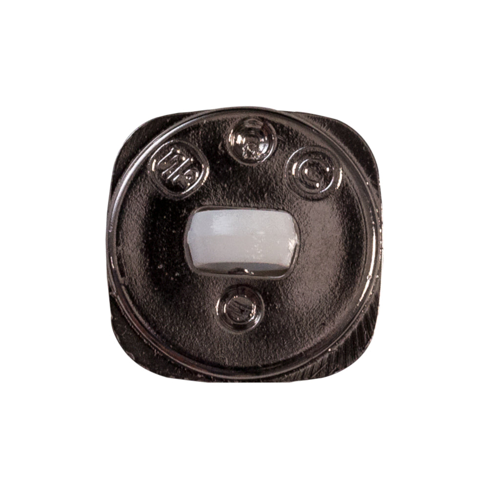 Italian White and Gunmetal 2-Piece Plastic Button - 30L/19mm - Joann Fabrics