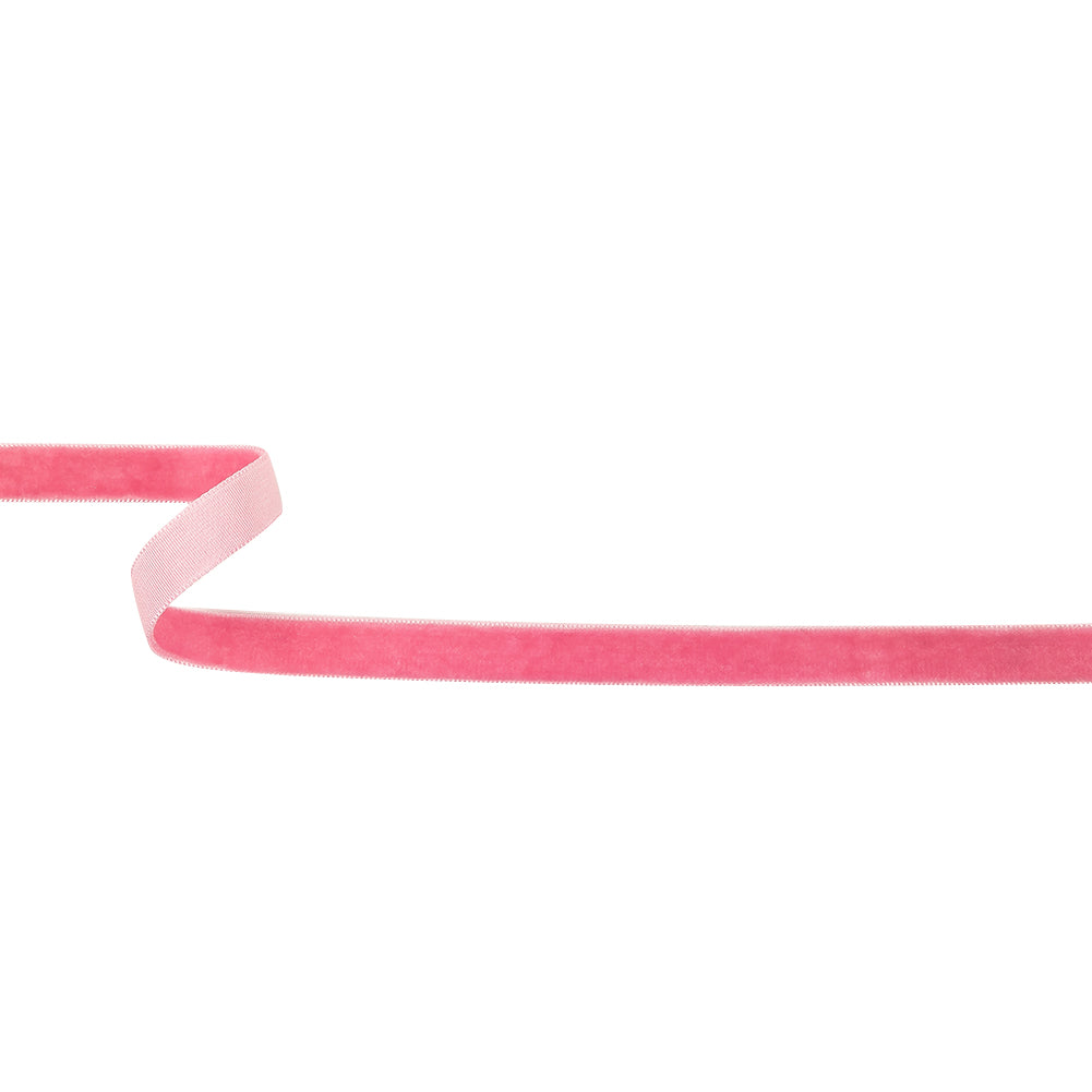 Pretty in Pink Single Face Velvet Ribbon - 0.5