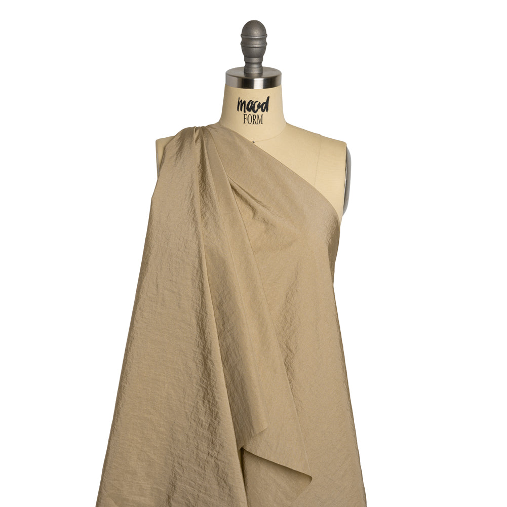 Crinkled Nylon Taffeta - Hummus Beige - Deadstock - Joann Fabrics