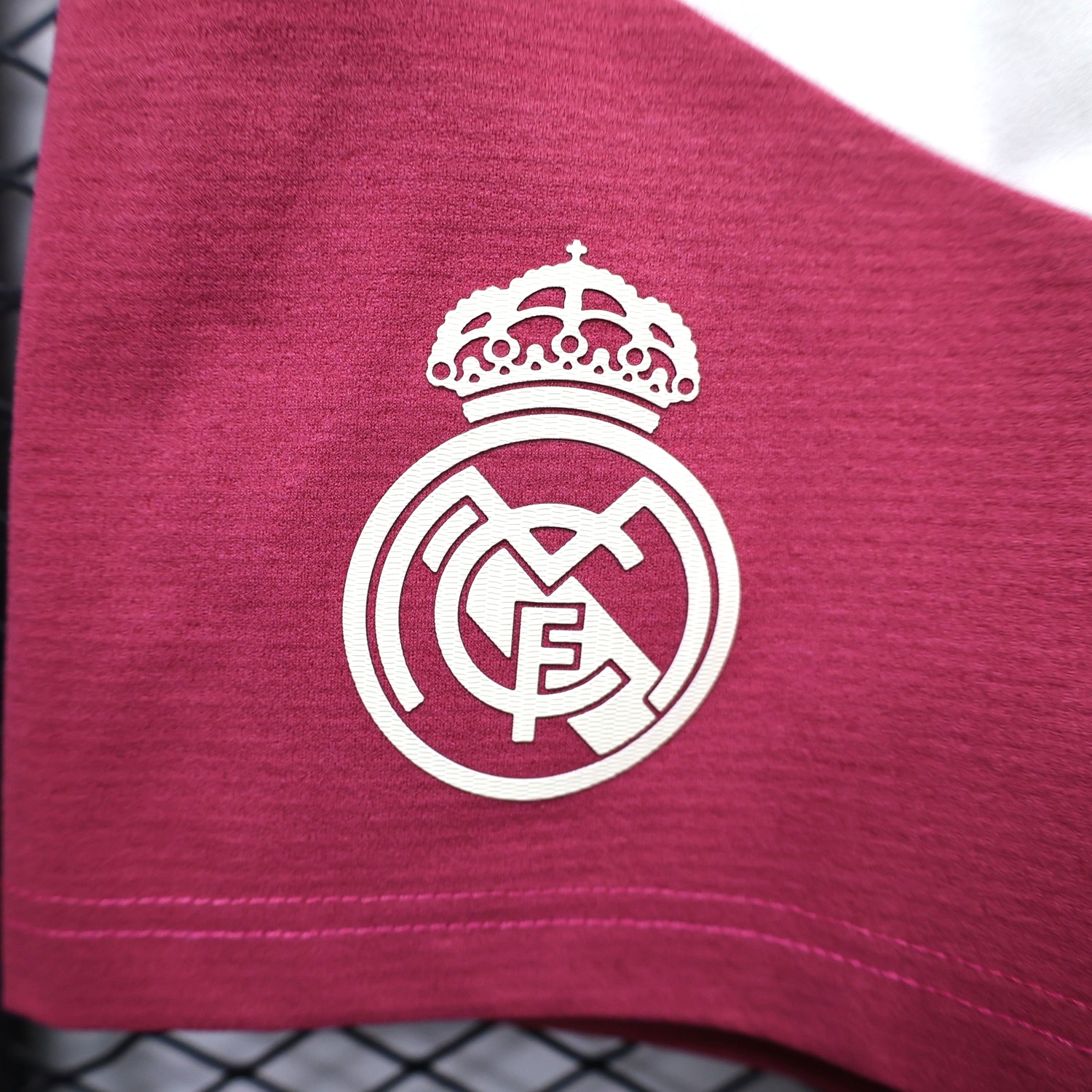 Real Madrid 26-27 White Burgundy Shorts - Player Version - UnitedFutballJersey