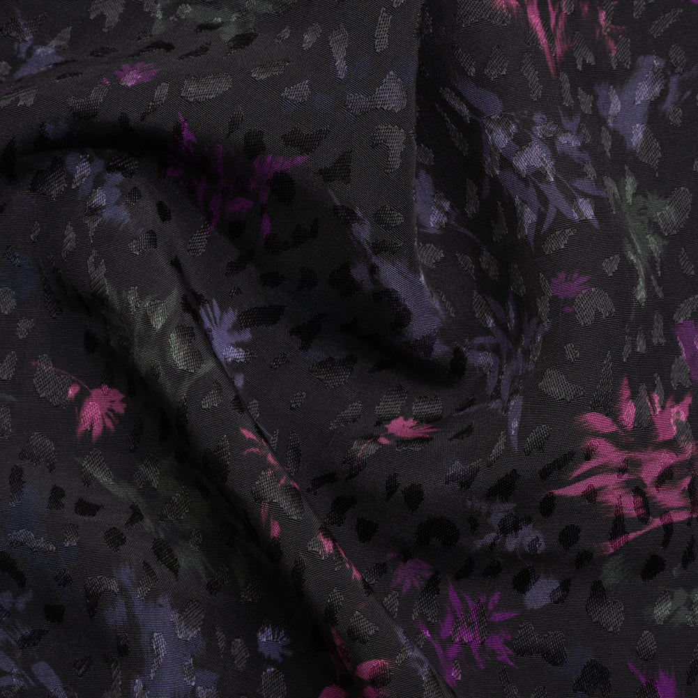 Mood Exclusive Black Serendipitous Saplings Sustainable Viscose Jacquard - Joann Fabrics