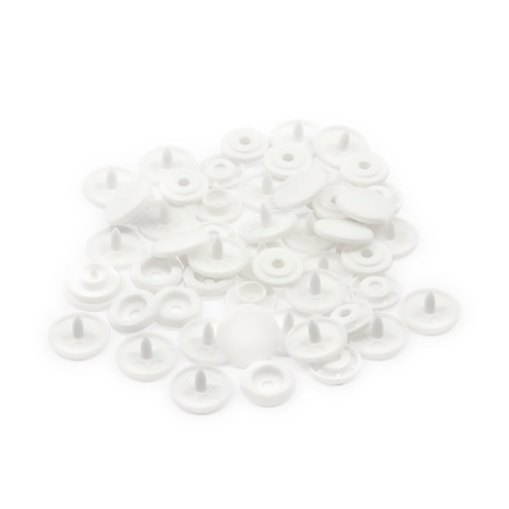 Dritz Plastic Round Snaps - White - 0.5