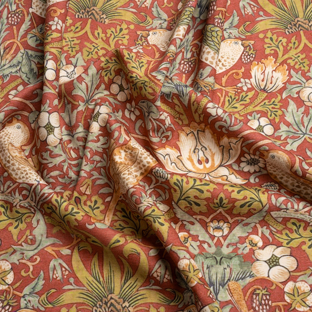 Red Strawberry Thief Printed Micro Chenille - Joann Fabrics