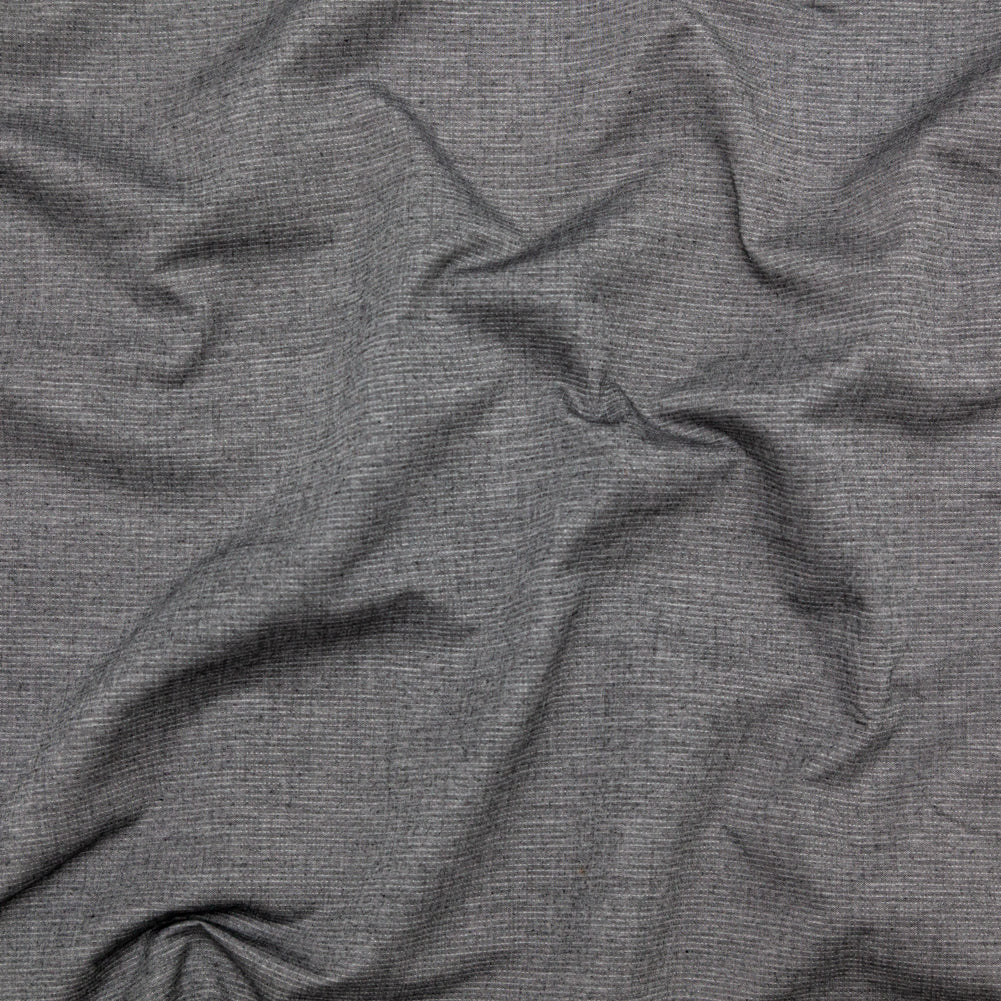 Heathered Tornado and Antarctica Reversible Perforated Cotton Chambray - Joann Fabrics