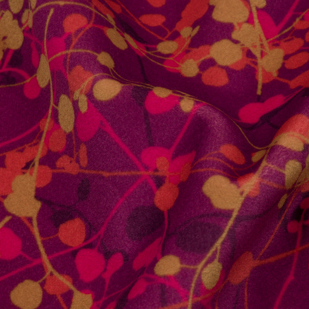 Printed Polyester Velvet - Sunset Berry Vines - British Imported - Joann Fabrics
