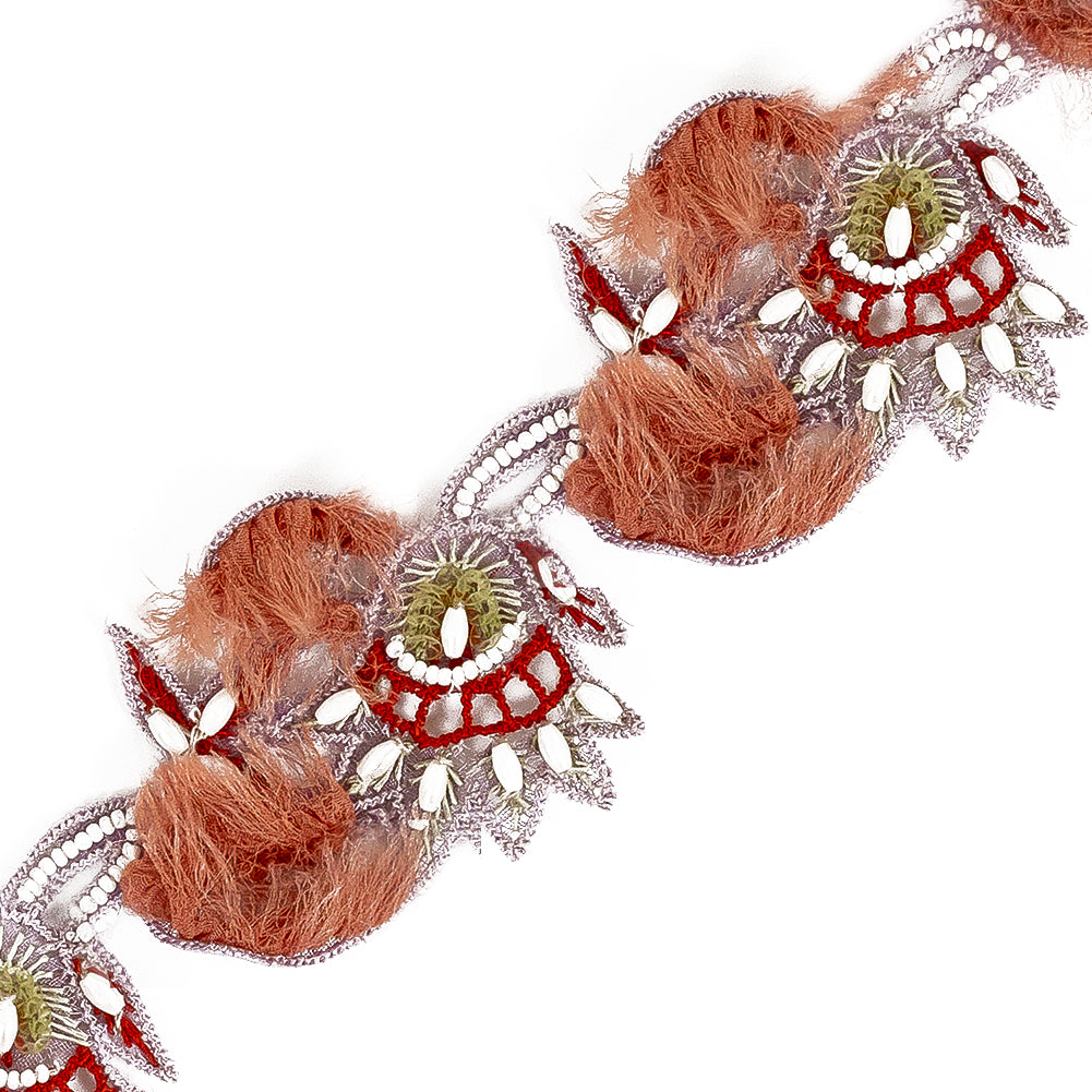 Lilac, Red and Coral Floral Beaded Fringe Trim - Joann Fabrics