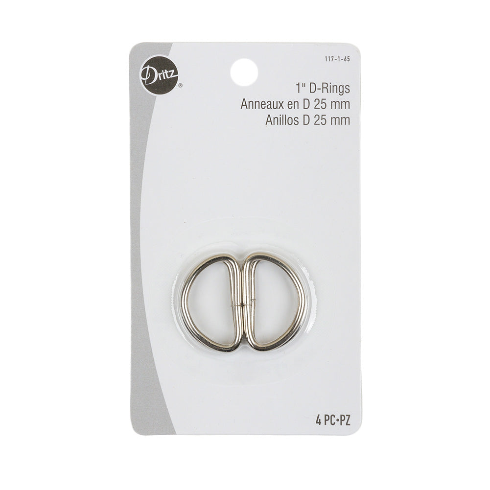 Dritz 4pc Nickel D-Rings - 1