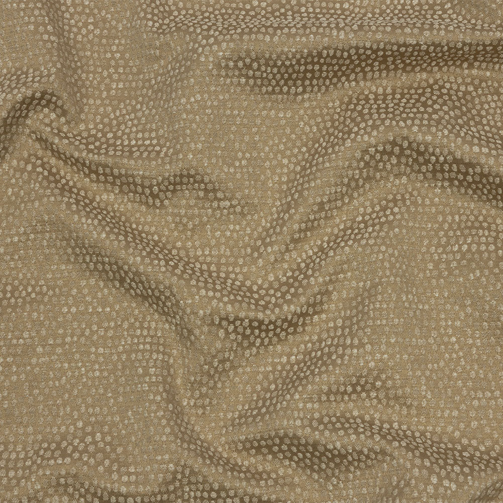 Recycled Polyester Drapery Jacquard - Caramel Spotted - British Imported - Joann Fabrics