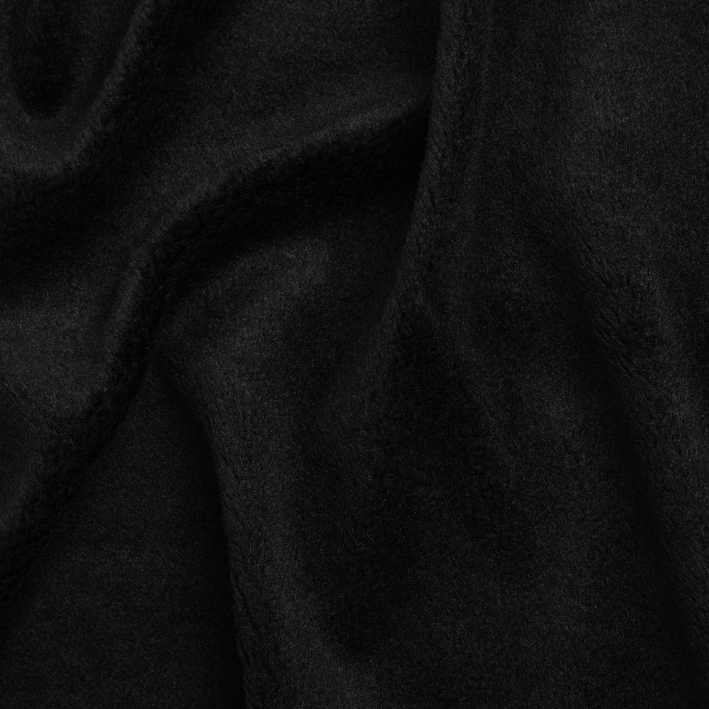 Super Short Pile Wool Blend Faux Sherling - Black - Joann Fabrics