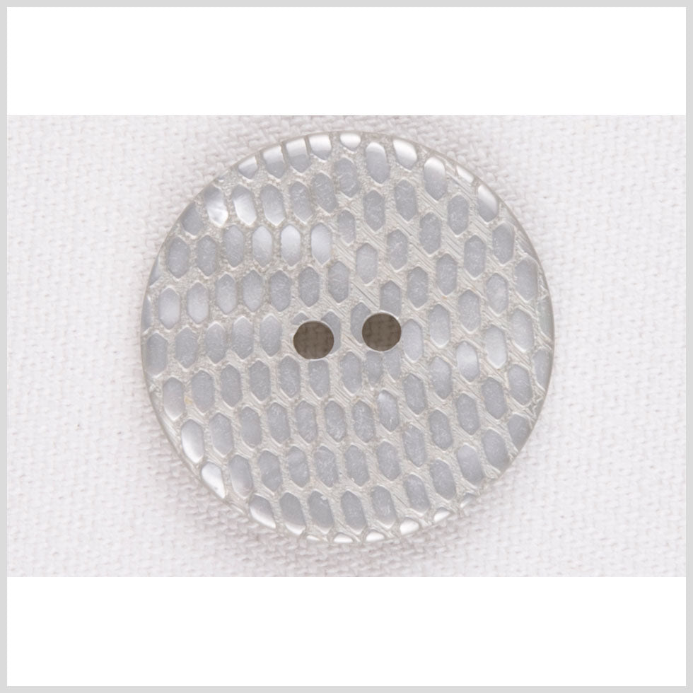Plastic 2-Hole Button - 40L/25.5mm - Light Gray Reptile Scales Embossed - Joann Fabrics