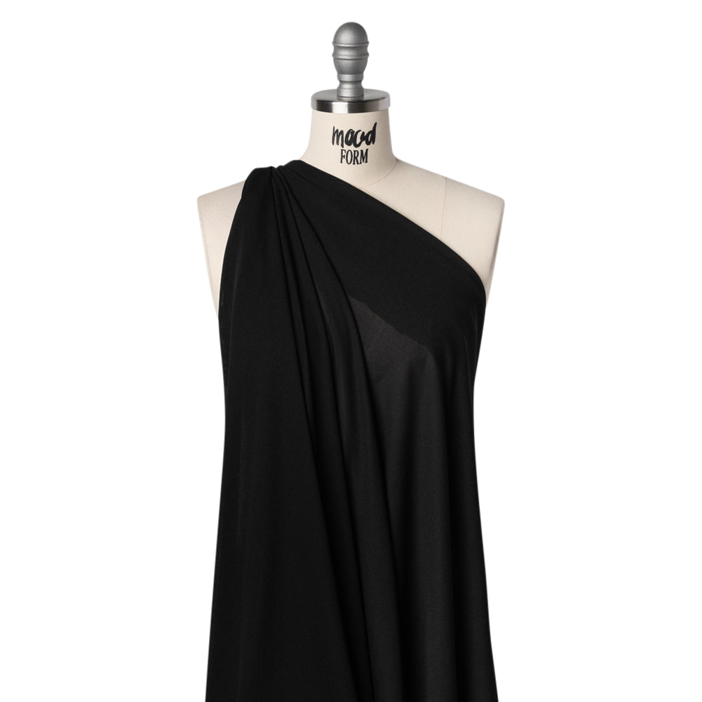 Lightweight Stretch Polyester Jersey - Black - Designer Deadstock - Joann Fabrics