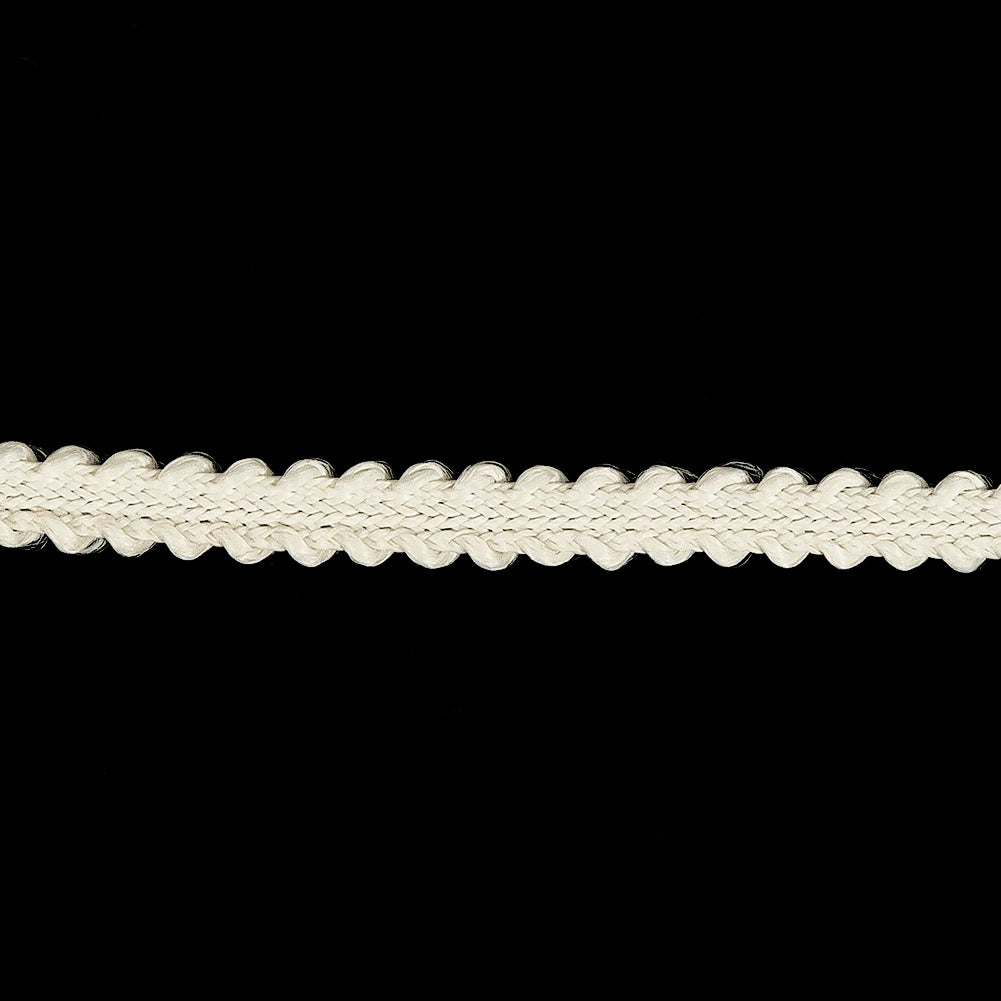 Ivory Wavy Edged Braided Ribbon - 0.2