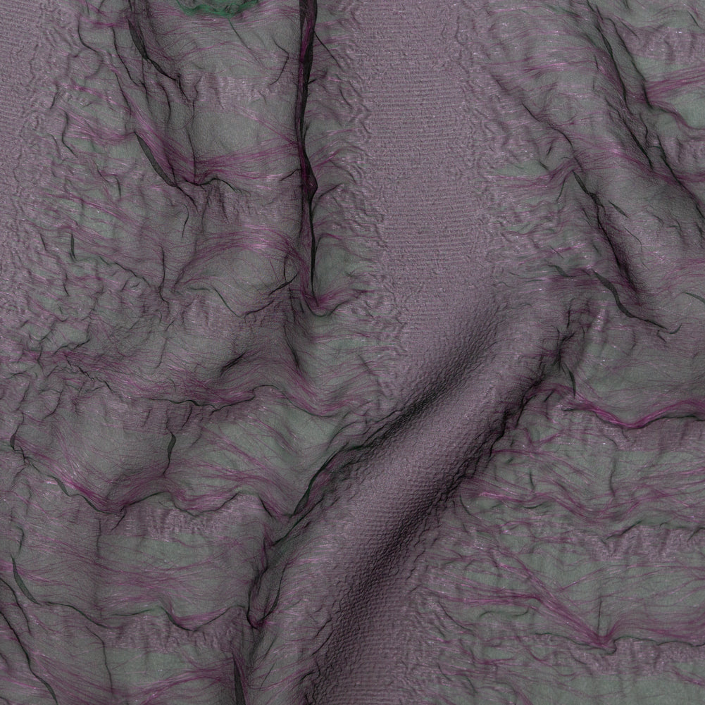 Metallic Double Layer Organza - Purple and Green Iridescent Stripes - Joann Fabrics