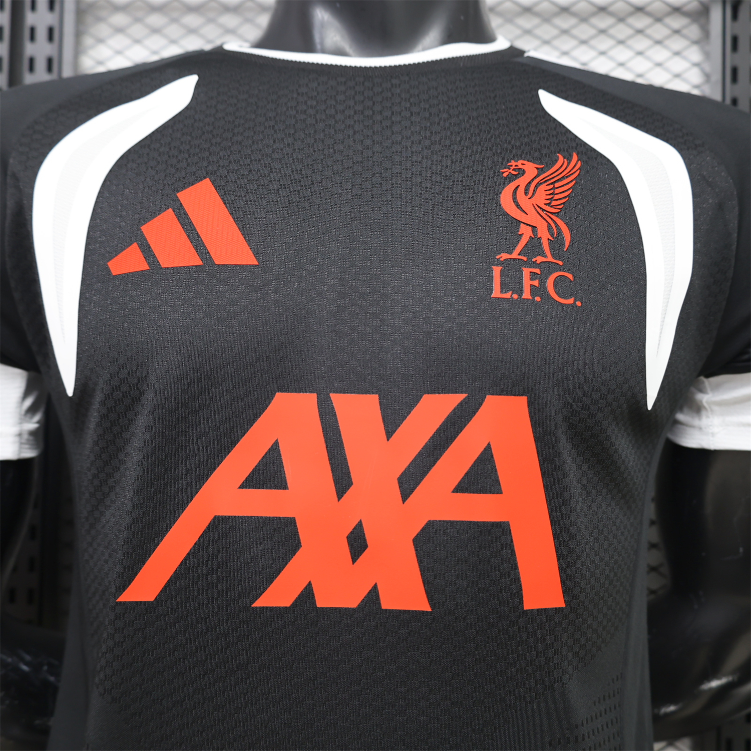 Liver.pool 26-27 White Sleeves Black Training Jersey - Player Version - UnitedFutballJersey