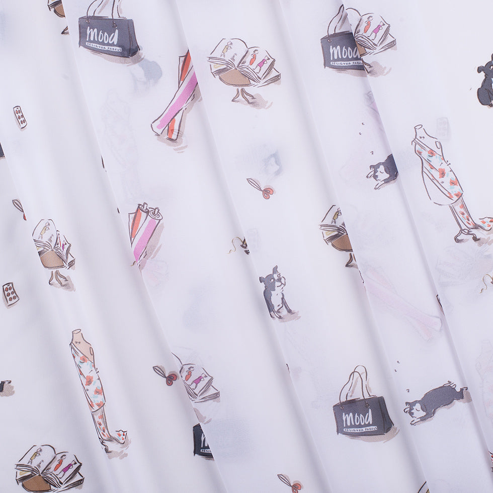 Mood Icons Digitally Printed Polyester Chiffon - Joann Fabrics