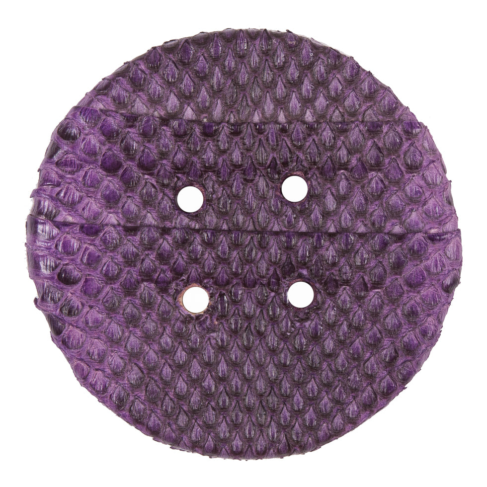 Royal Lilac Snakeskin Covered 4-Hole Button - 96L/61mm - Joann Fabrics