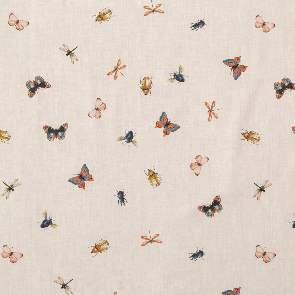 Cotton Voile - Cream Insects - Butterfly Effect Print - Mood Exclusive Harvest Collection - Joann Fabrics