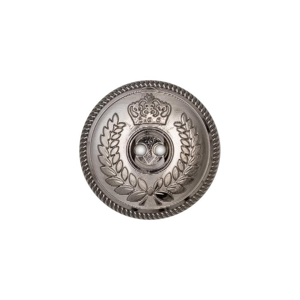 Italian Silver 2-Hole Crest Button - 32L/20mm - Joann Fabrics