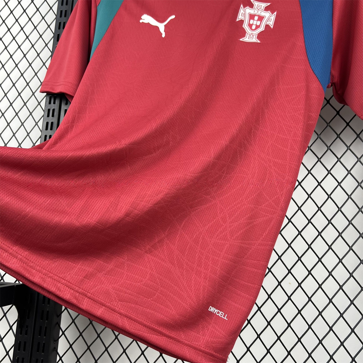Portugal 2026 Pre-Match Maroon With Blue Green Jersey - Fans Version - UnitedFutballJersey