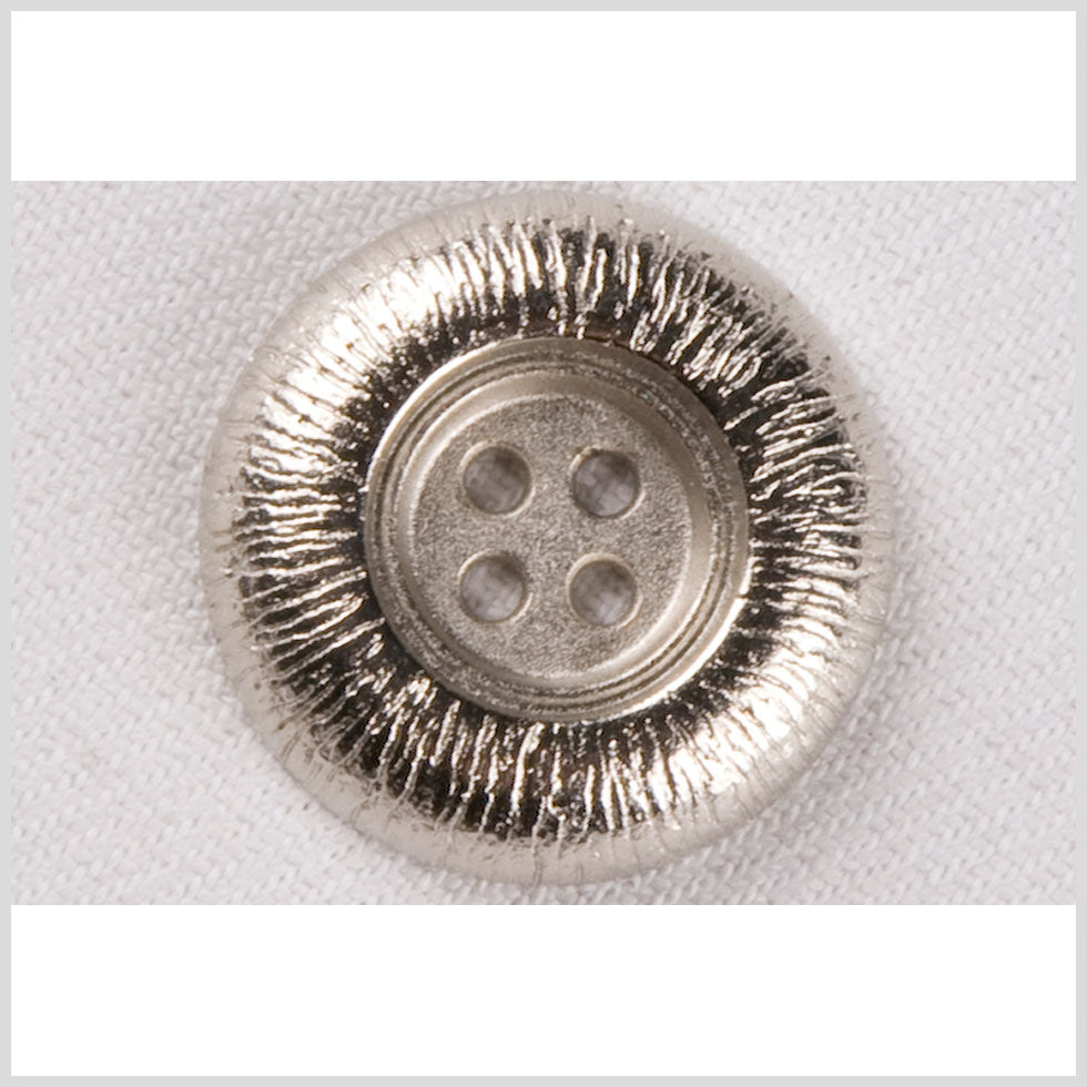 Silver Etched Gumdrop 4-Hole Metal Coat Button - 40L/25.5mm - Joann Fabrics