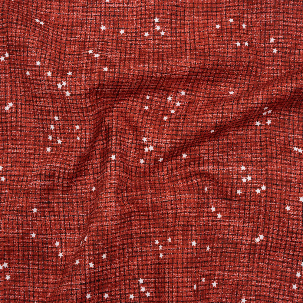 Printed Quilting Cotton by Ghazal Razavi for FIGO Studio - Red Checks and Stars - Stash Collection - Joann Fabrics