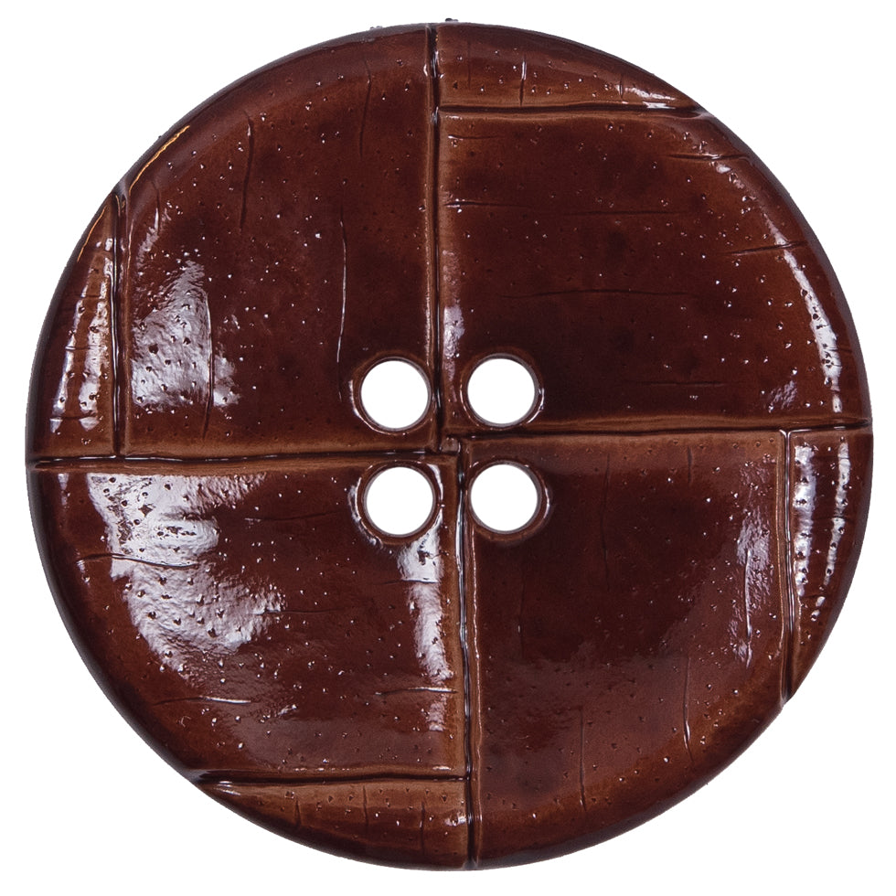 Italian Light Brown Faux Leather Button - 64L/40.5mm - Joann Fabrics