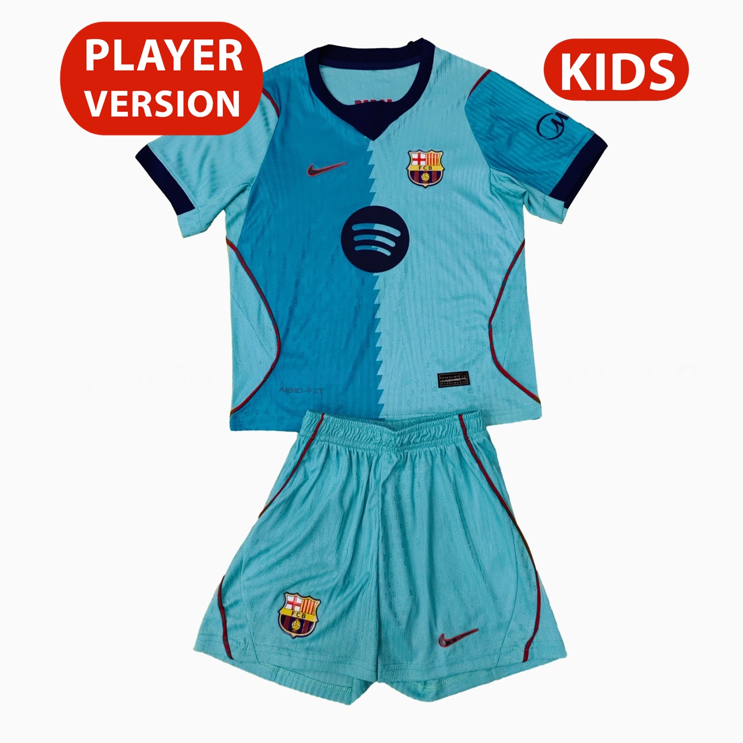 Barcelona 26-27 Away Kids Kit - Player Version - UnitedFutballJersey