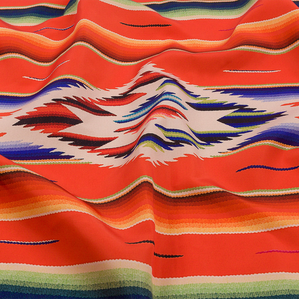 Orange, Yellow and Blue Southwestern Weaving Printed Polyester Woven Panel - Joann Fabrics