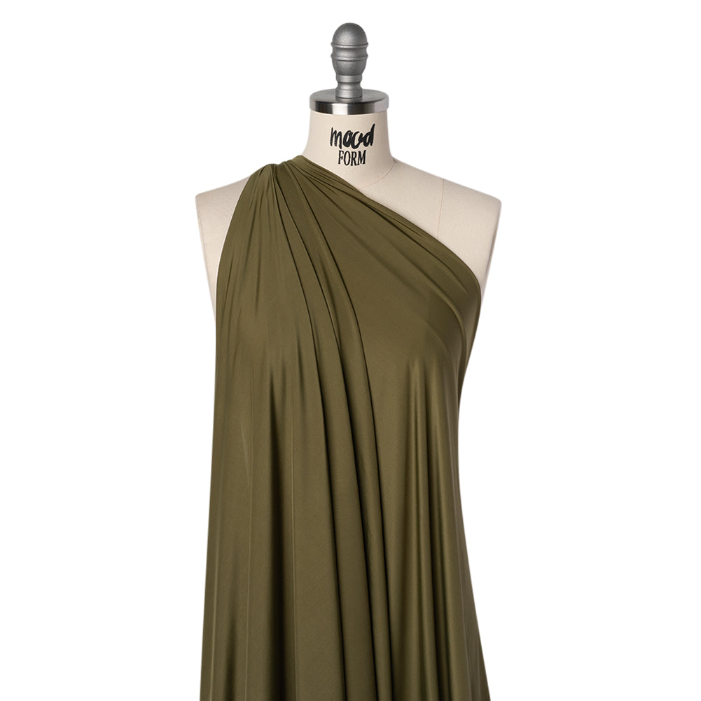 Stretch Polyester Jersey - Olive Green - Famous Australian Designer Deadstock - Joann Fabrics
