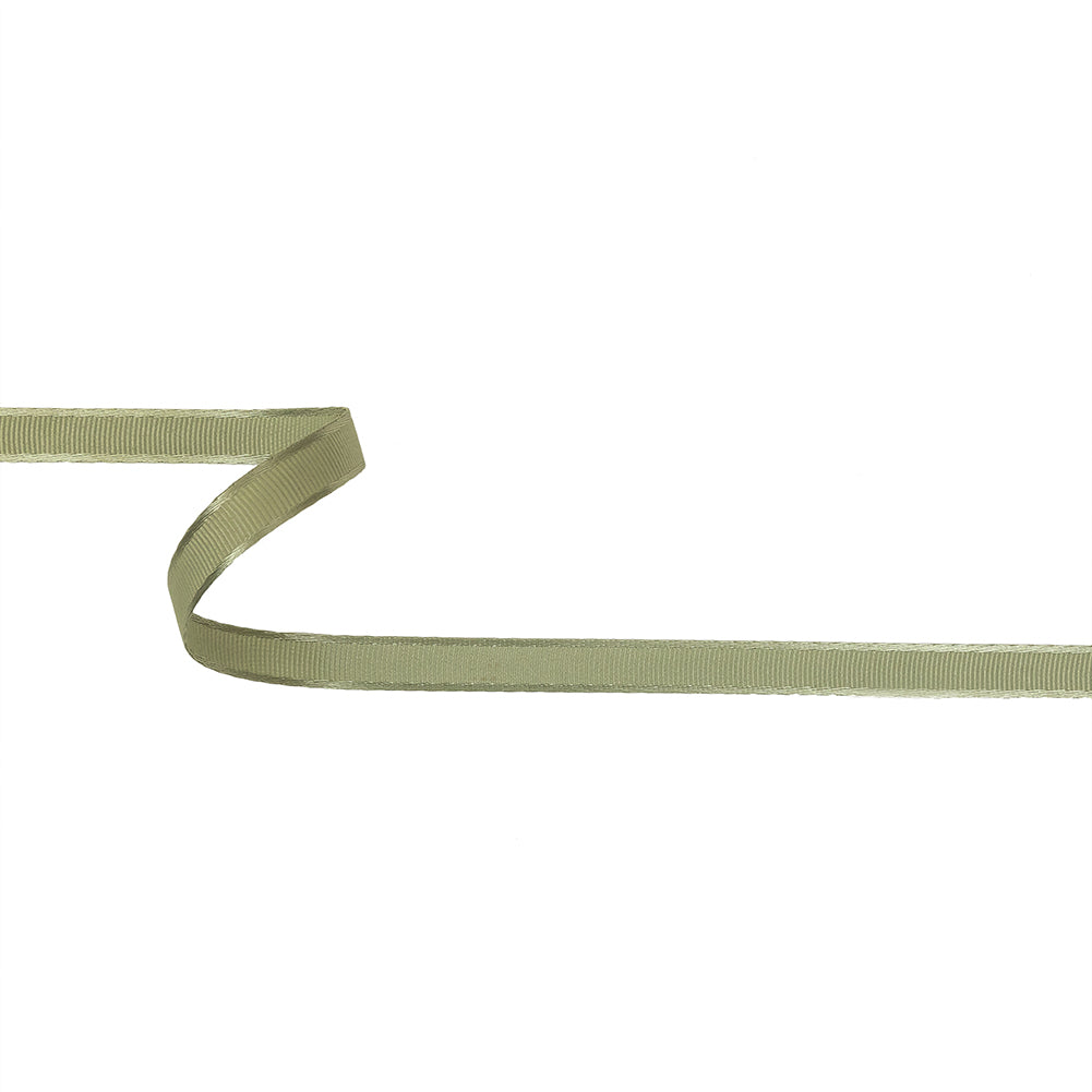 Swamp Satin-Edged Grosgrain Ribbon - 0.375