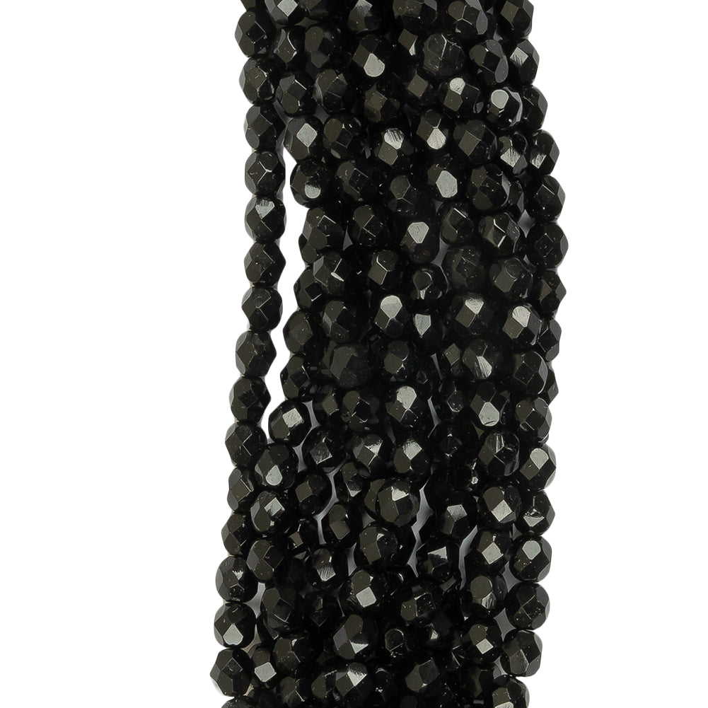 Vintage Jet Faceted Beaded Strands Bundle - 6mm - Joann Fabrics